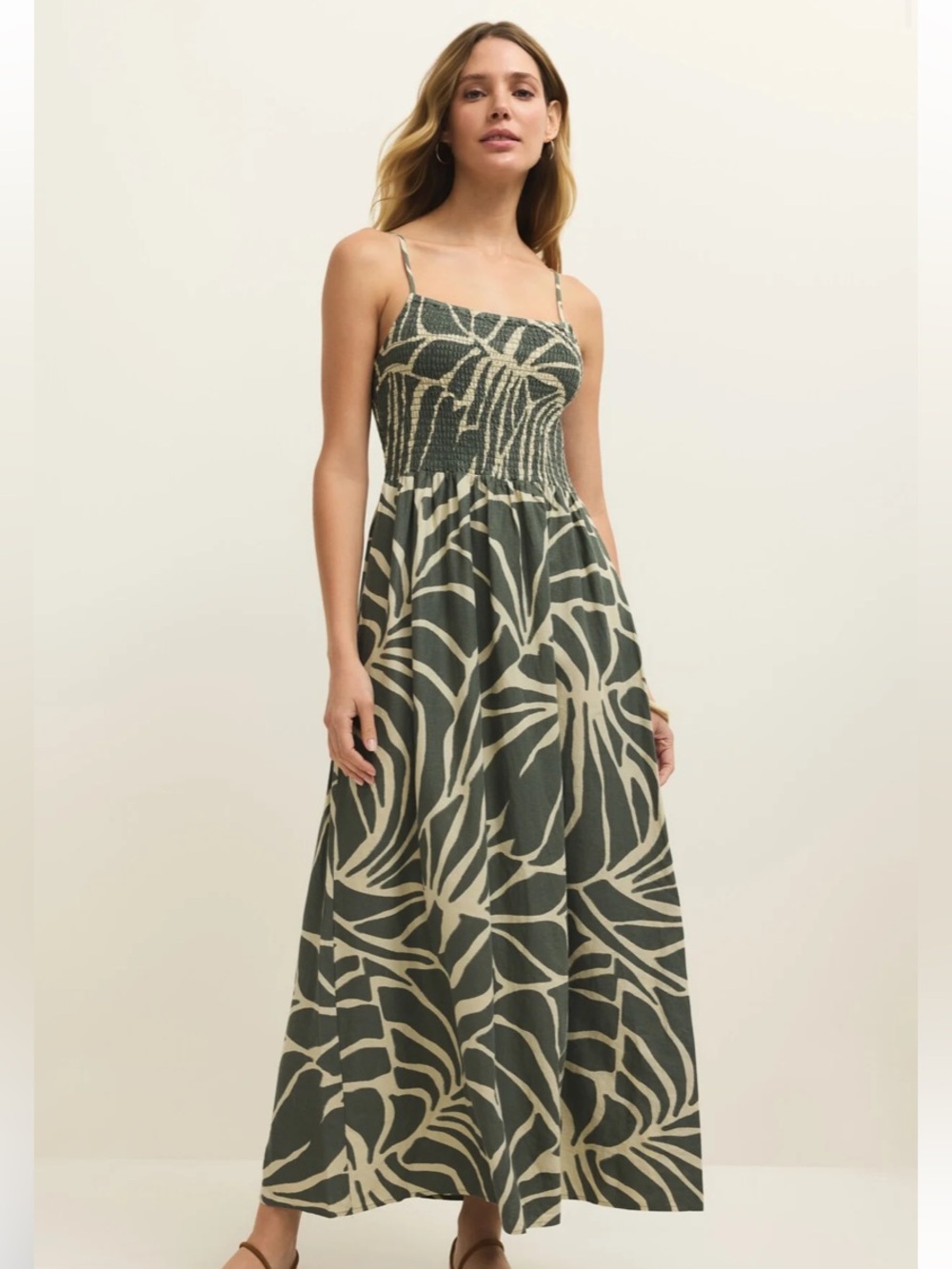 Z SUPPLY BAYSIDE TOVA PALM MIDI DRESS